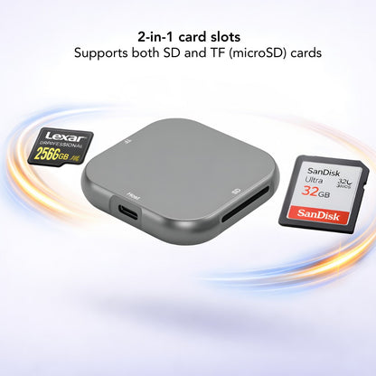 Magnetic SD Card Reader for iPhone & Smartphones (10Gbps)