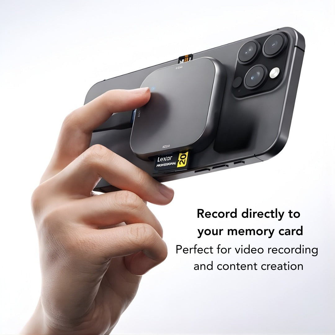 Magnetic SD Card Reader for iPhone & Smartphones (10Gbps)