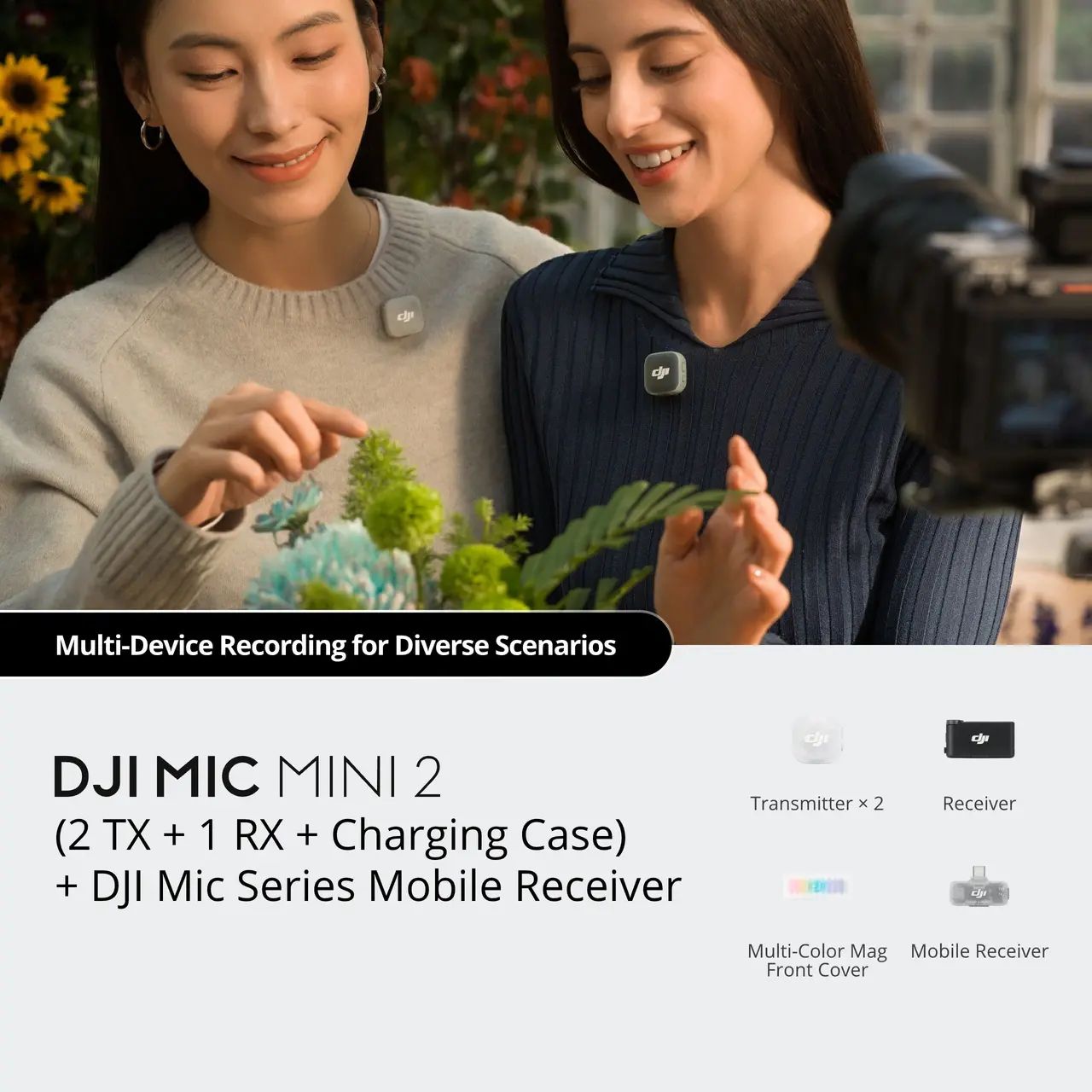 DJI Mic Mini 2 – Ultra-Light Wireless Microphone System with Charging Case