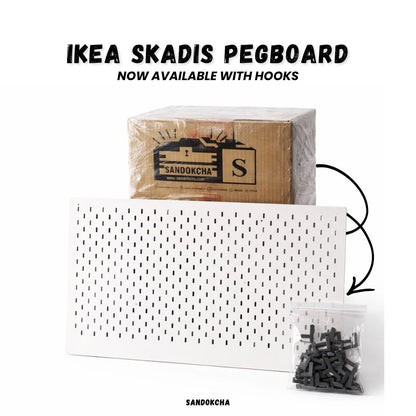 IKEA SKÅDIS Pegboard with hooks