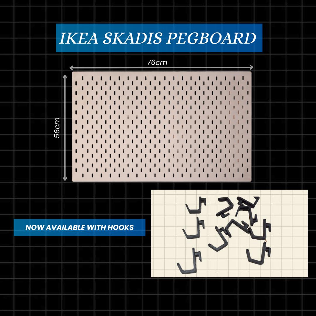 IKEA SKÅDIS Pegboard with hooks