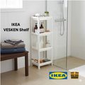 IKEA VESKEN Shelf Unit White 37x23x101 cm | Bathroom Storage Pakistan