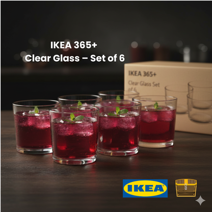 IKEA 365+ Clear Glass – Set of 6
