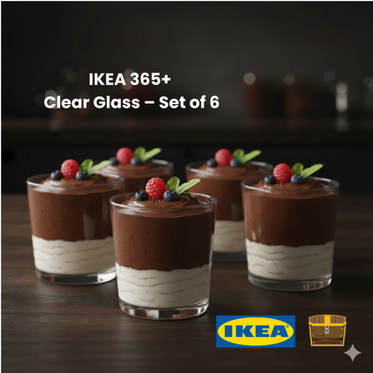 IKEA 365+ Clear Glass – Set of 6