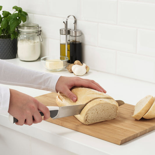 ÄNDLIG- 3-piece knife set, light grey/white