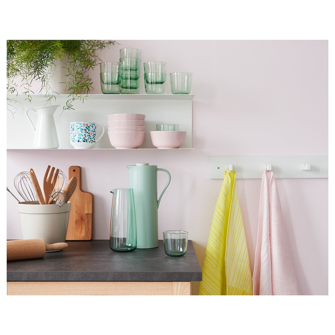 IKEA: BEHÖVD Vacuum Flask – Light Green/Beige, 1 L