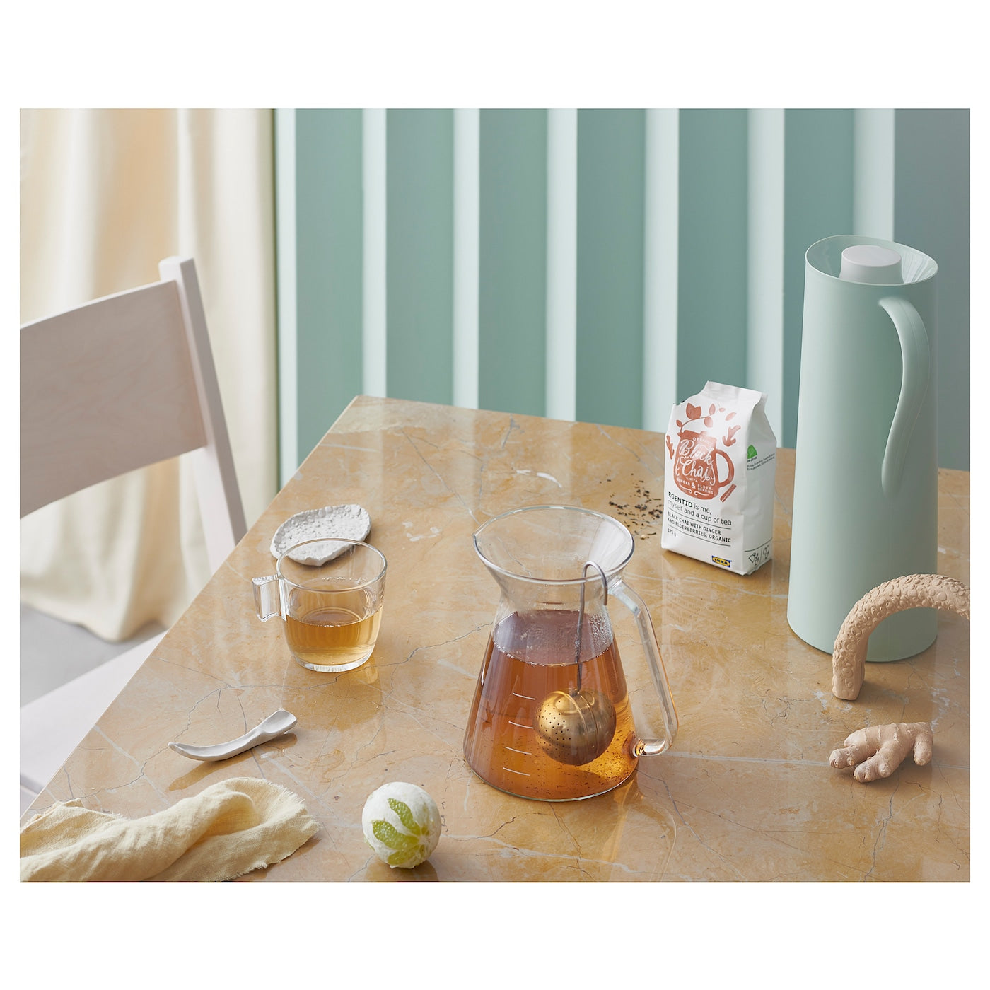 IKEA: BEHÖVD Vacuum Flask – Light Green/Beige, 1 L