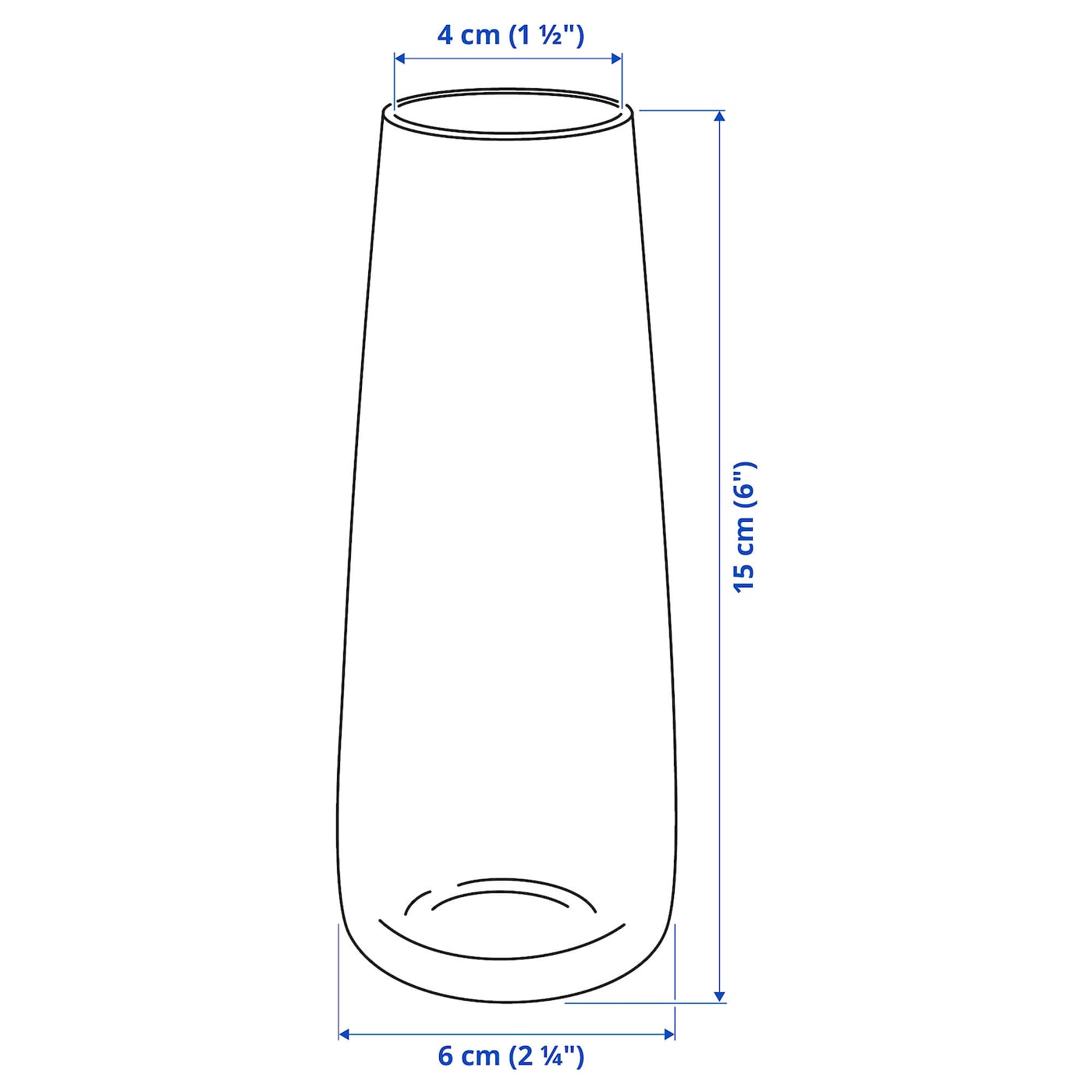 IKEA: BERÄKNA Vase – Clear Glass (15 cm)