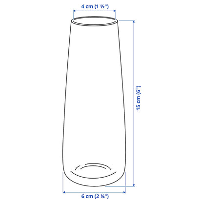 IKEA: BERÄKNA Vase – Clear Glass (15 cm)