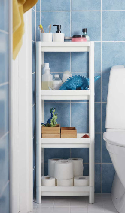 IKEA VESKEN Shelf Unit White 37x23x101 cm | Bathroom Storage Pakistan