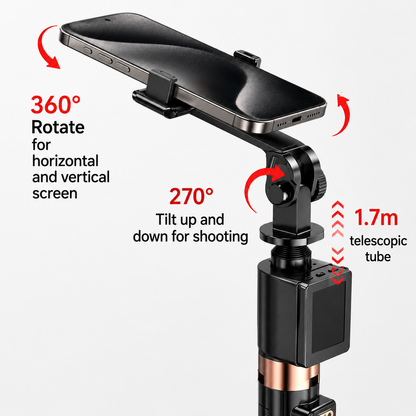CL07 Selfie Stick & Tripod with Live Display Screen