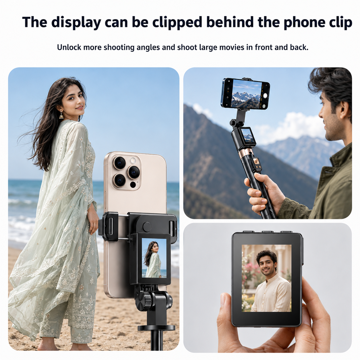 CL07 Selfie Stick & Tripod with Live Display Screen
