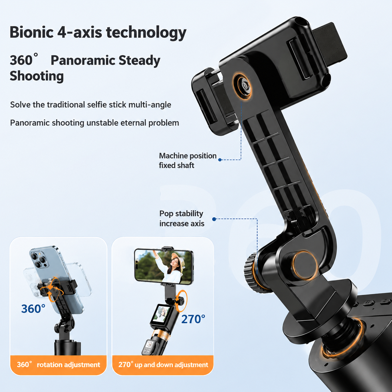 CL07 Selfie Stick & Tripod with Live Display Screen