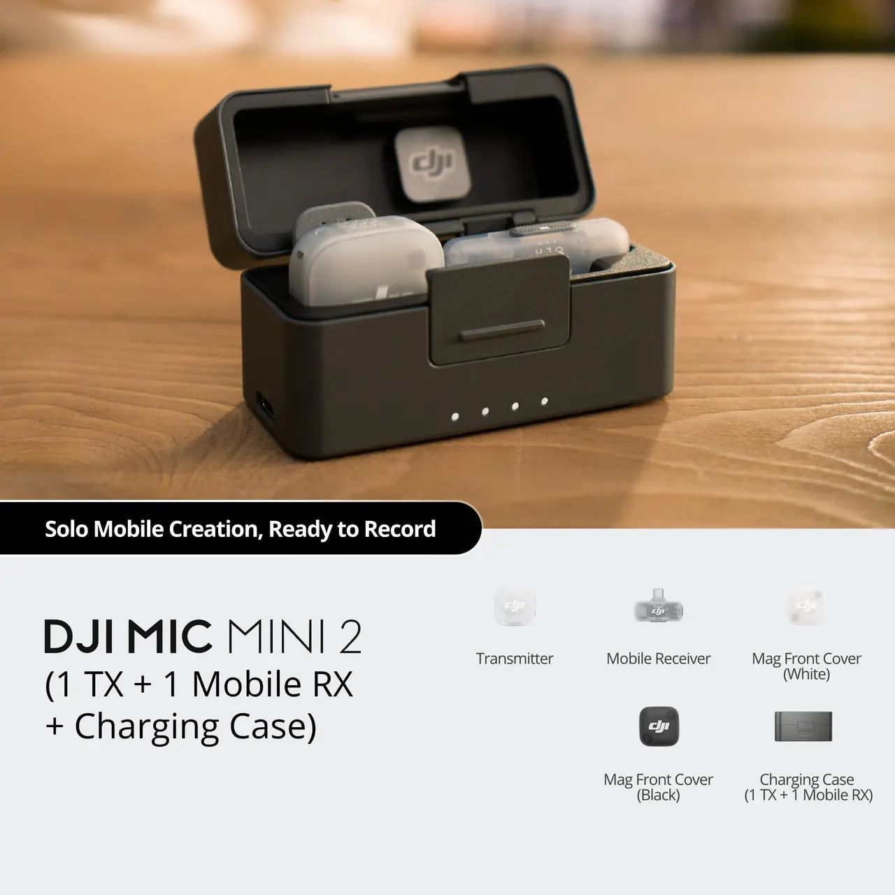 DJI Mic Mini 2 – Ultra-Light Wireless Microphone System with Charging Case