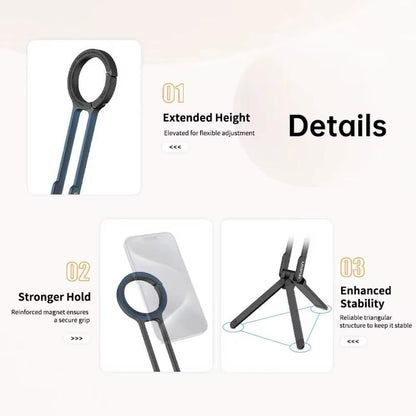 The 777 Magnetic Metal Phone Tripod | Portable Phone Holder
