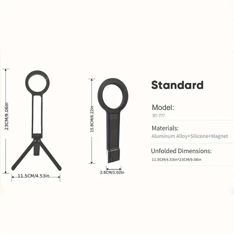 The 777 Magnetic Metal Phone Tripod | Portable Phone Holder