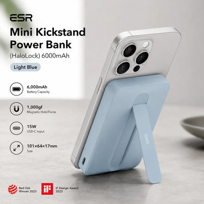 ESR Mini Kickstand Wireless Power Bank (HaloLock) 6000mAh MagSafe