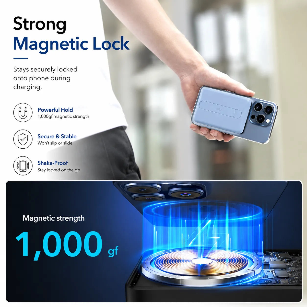 ESR Mini Kickstand Wireless Power Bank (HaloLock) 6000mAh MagSafe