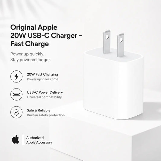 Original Apple 20W USB-C Charger – Fast Charge
