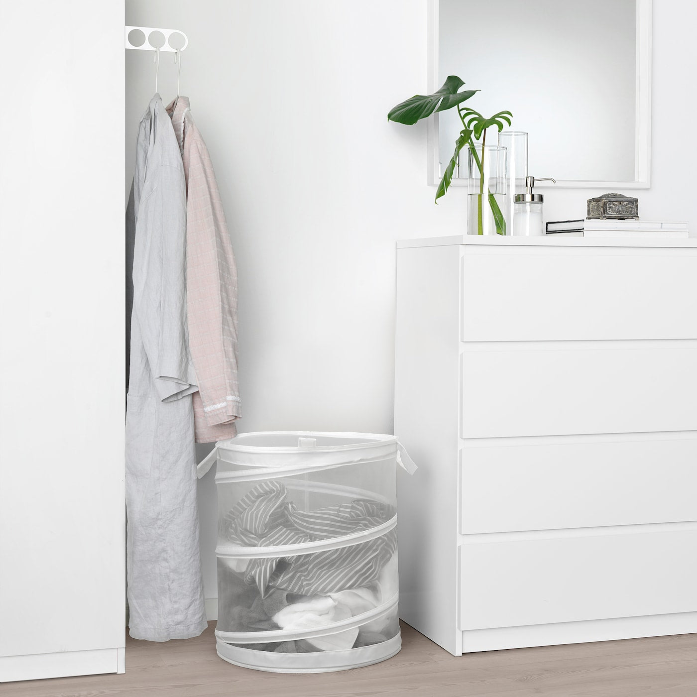 IKEA FYLLEN Laundry Basket – White, 79L