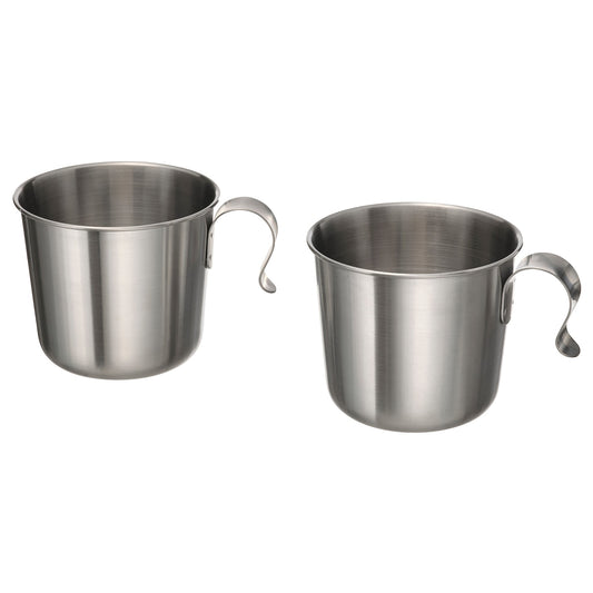 IKEA: GRILLTIDER Mug, stainless steel , 2 pack
