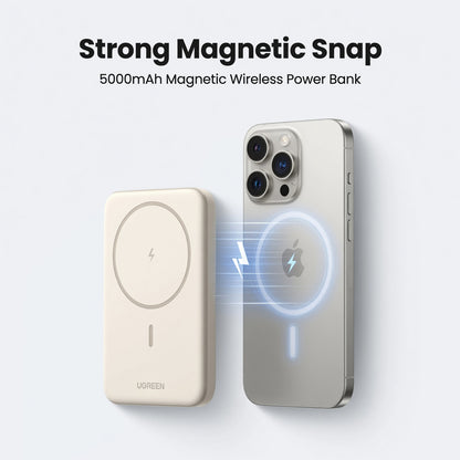 UGREEN 5000mAh Magnetic Wireless Power Bank – 15W Fast Charging