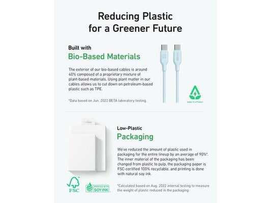 Anker Series 5 |  USB-C to USB-C Cable (Bio-Based, 6ft) | 240W Fast Charging