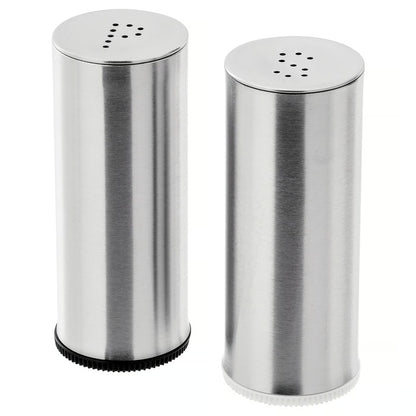 PLATS Salt/pepper shaker, set of 2, stainless steel