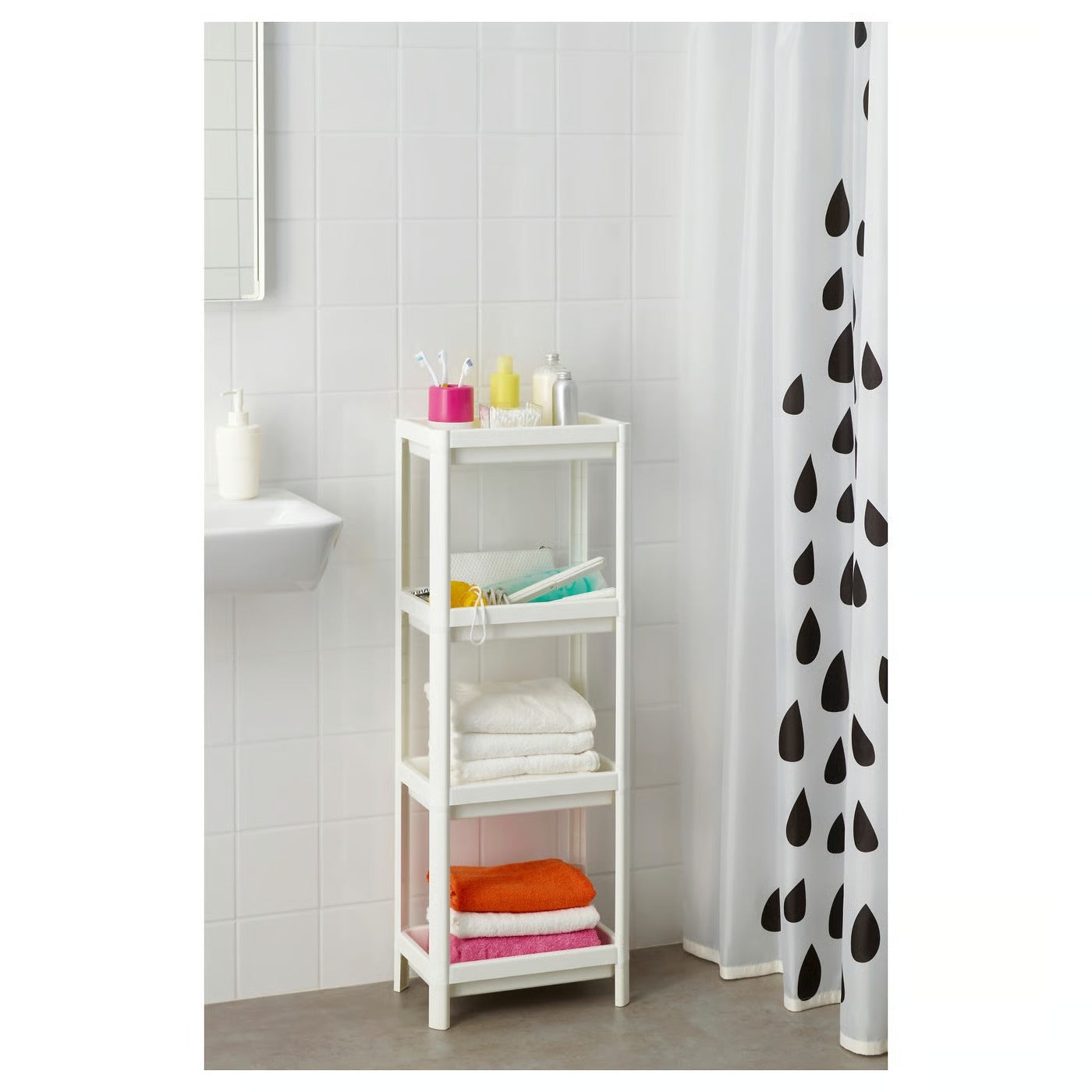 VESKEN Shelf unit, white, 37x23x101 cm