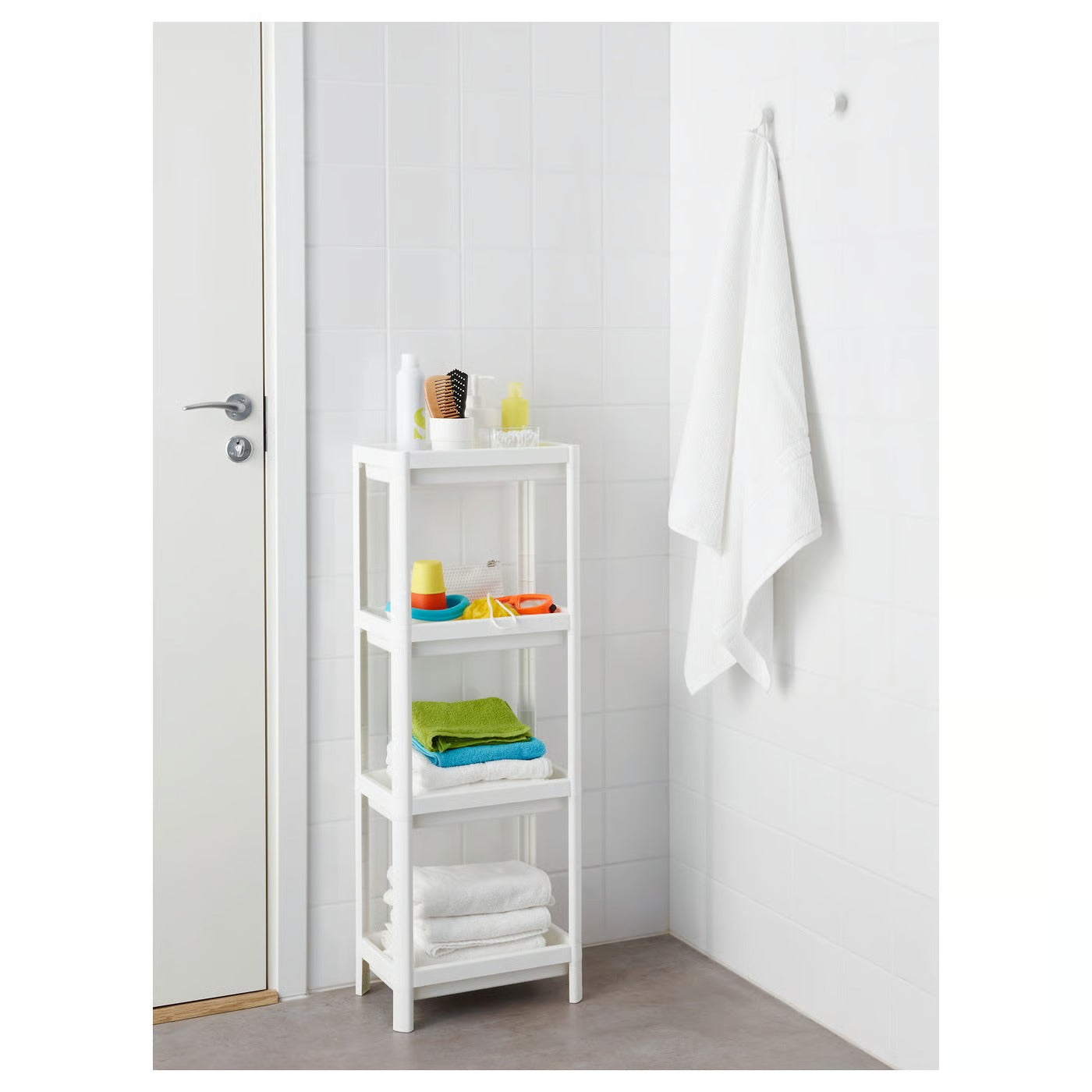 VESKEN Shelf unit, white, 37x23x101 cm