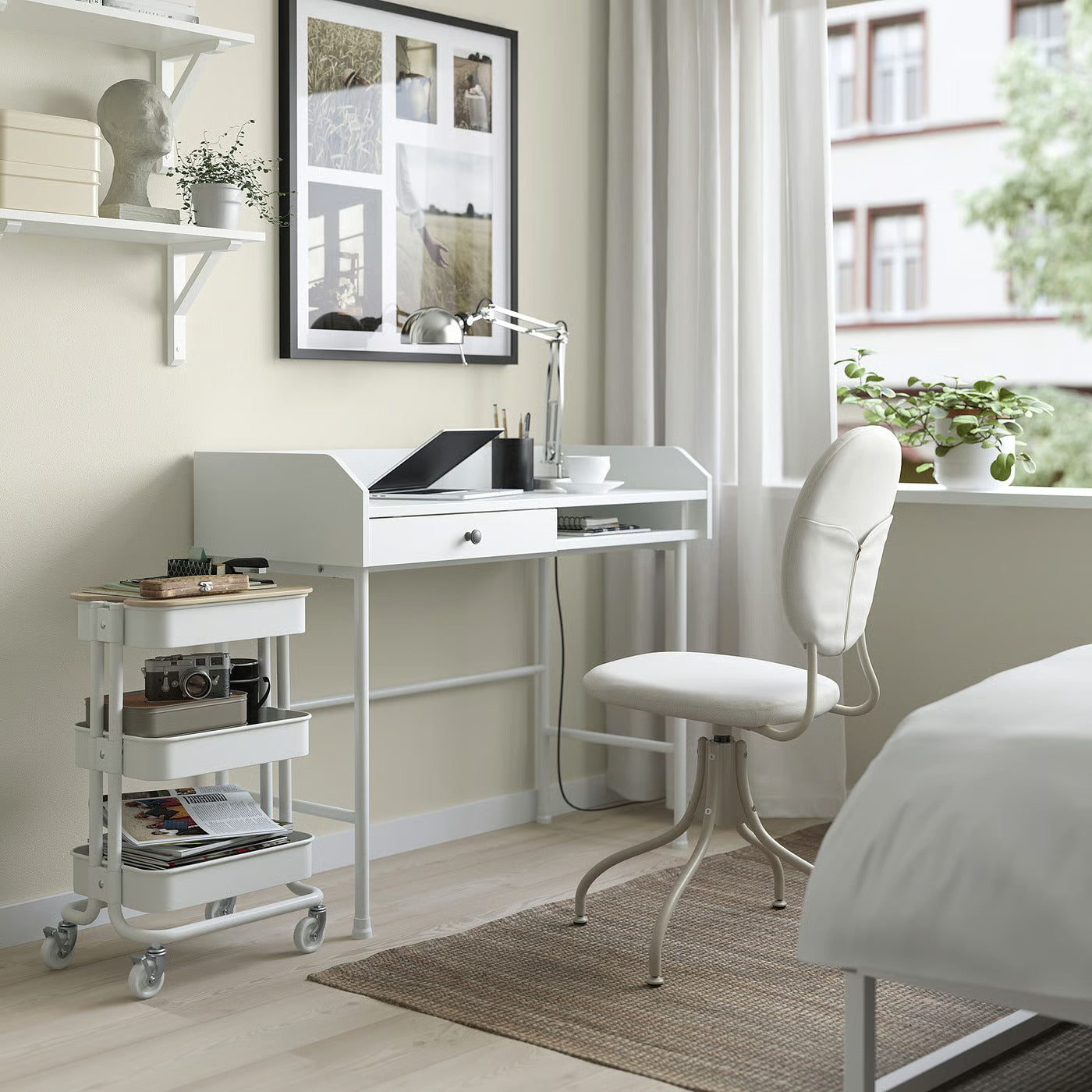 RÅSKOG Trolley, white, 28x38x61 cm