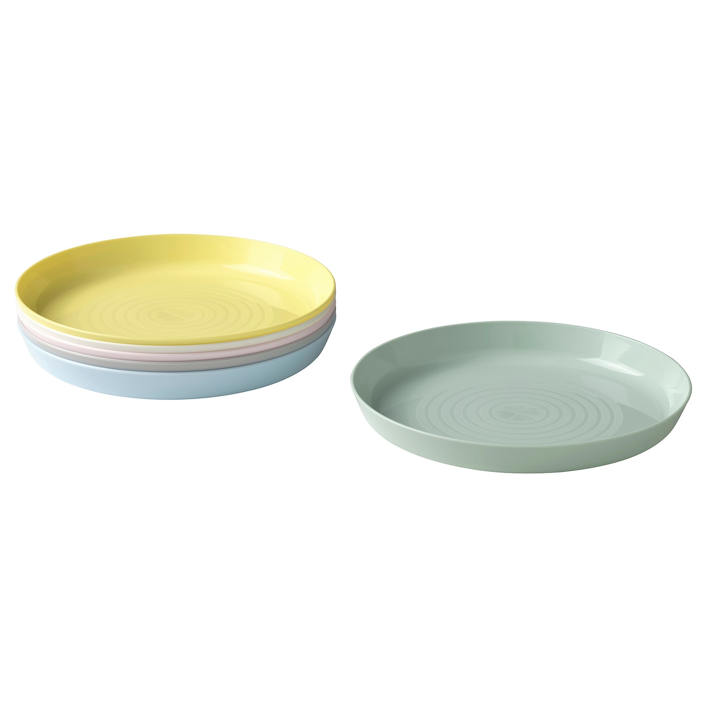IKEA: KALAS Plate, Mixed Colors - Set of 6