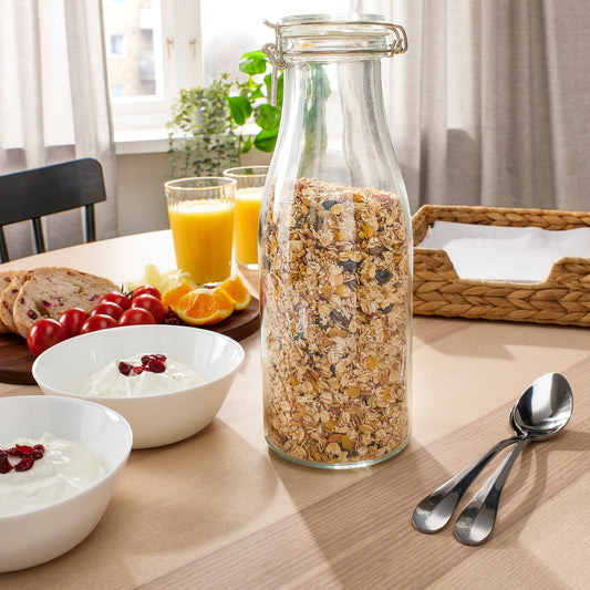 KORKEN 1.4L airtight glass bottle-shaped jar with lid