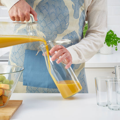 Clear glass bottle jar – KORKEN 1.4 litre for juices or pickles