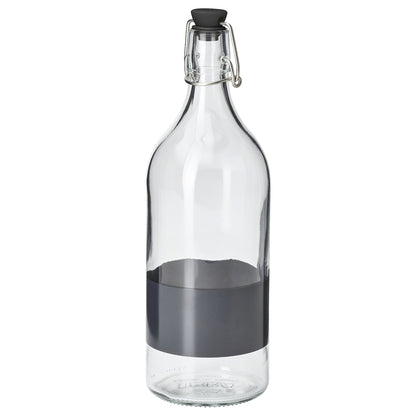 IKEA KORKEN Bottle with Stopper – Clear Glass, 1L
