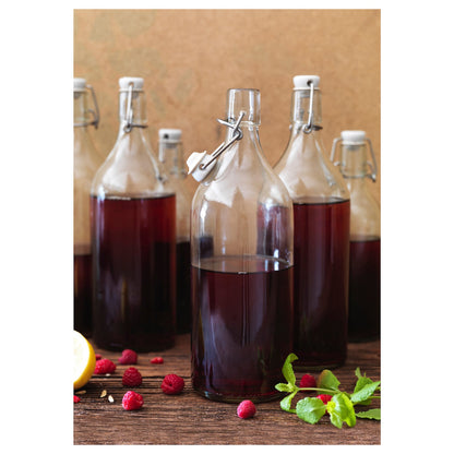 IKEA KORKEN Bottle with Stopper – Clear Glass, 1L