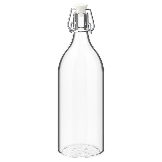 IKEA KORKEN Bottle with Stopper – Clear Glass, 1L