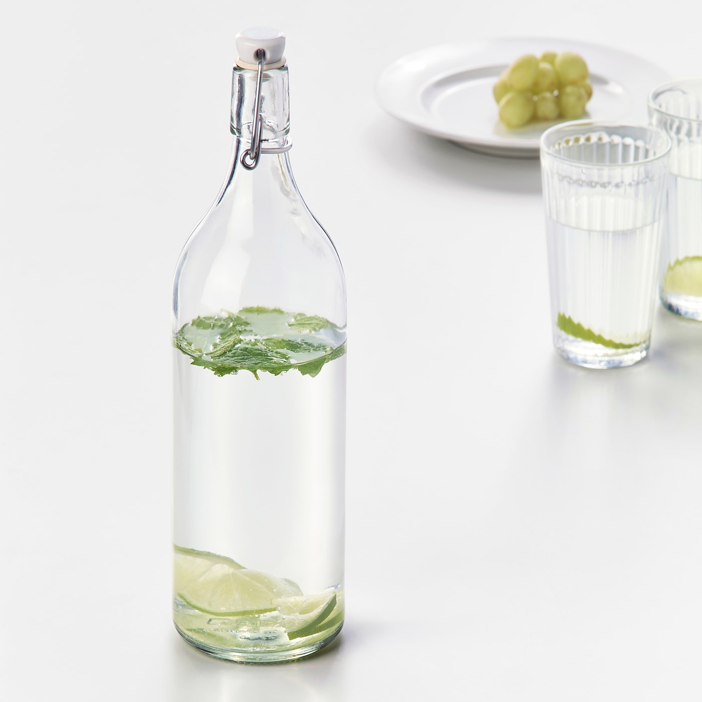 IKEA KORKEN Bottle with Stopper – Clear Glass, 1L