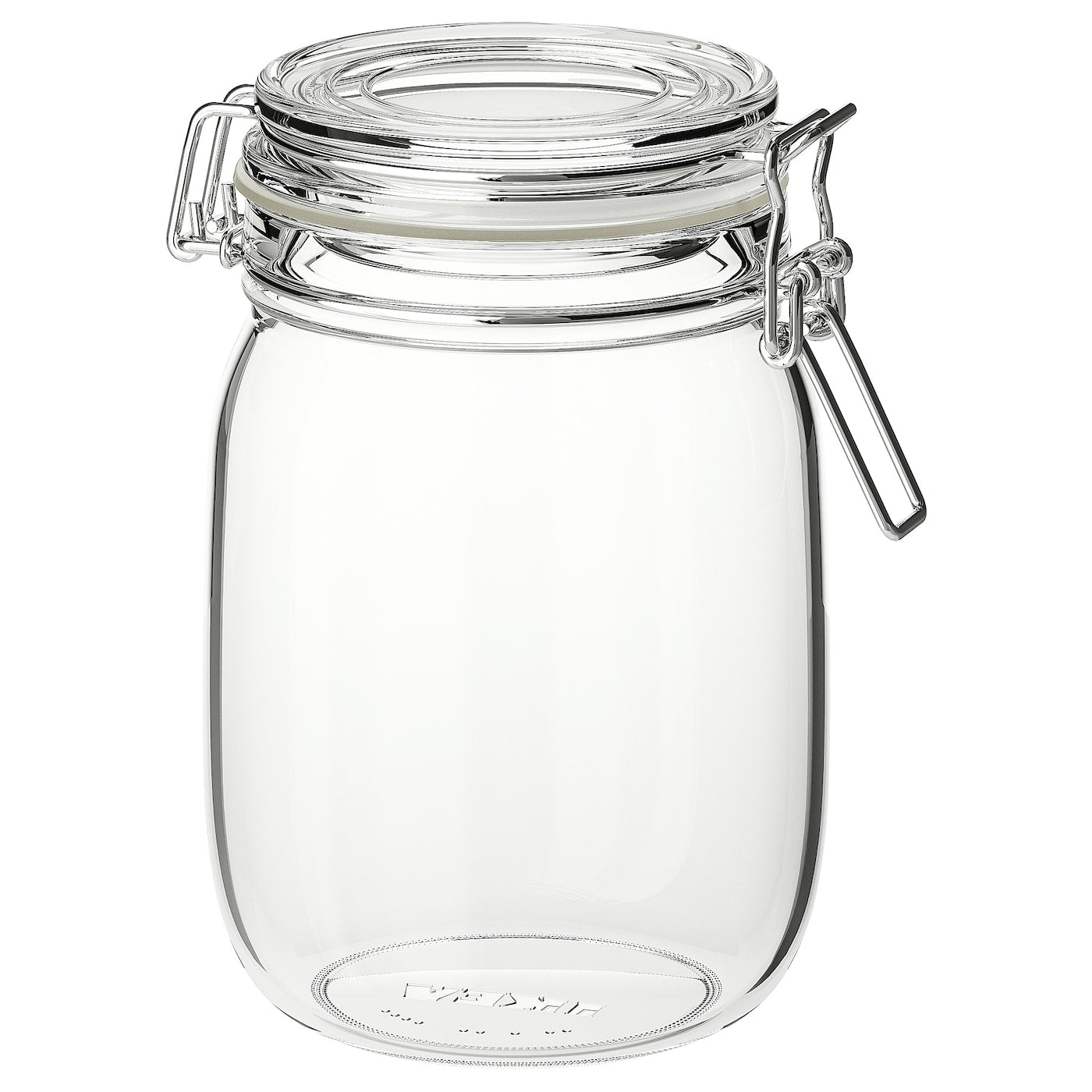 KORKEN Jar with lid, clear glass, 1 L