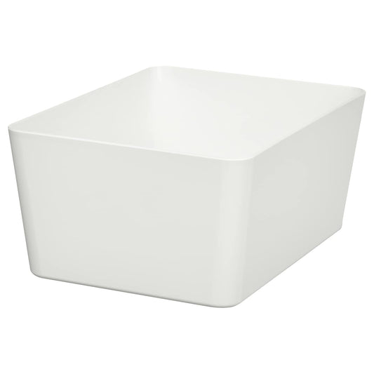 IKEA KUGGIS Box with Lid – White, 13x18x8 cm