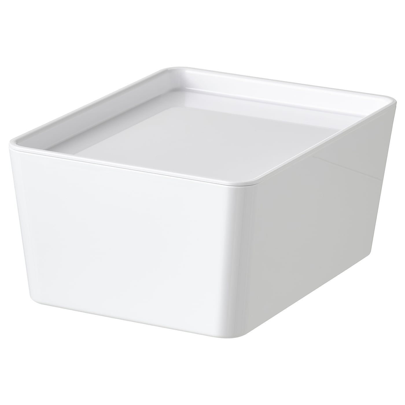 IKEA KUGGIS Box with Lid – White, 13x18x8 cm