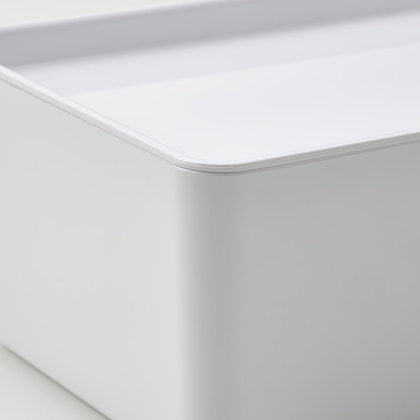 IKEA KUGGIS Box with Lid – White, 13x18x8 cm