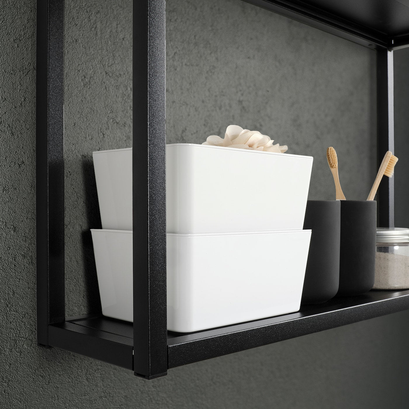 IKEA KUGGIS Box with Lid – White, 13x18x8 cm