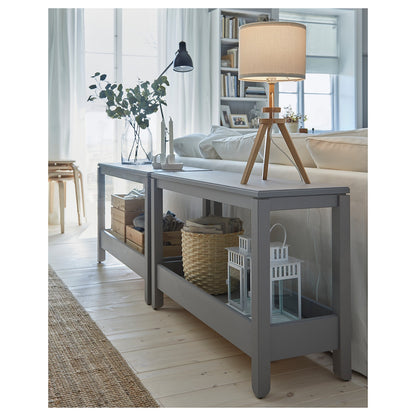 IKEA LAUTERS  Table Lamp – Ash/Wood, White, Recycled PET Shade