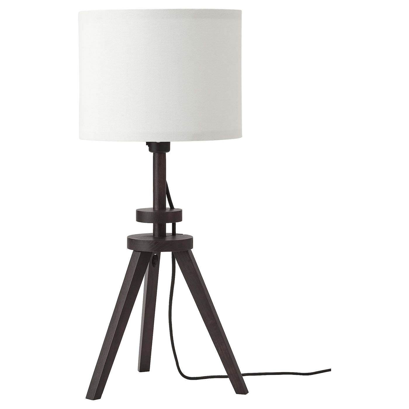 IKEA LAUTERS  Table Lamp – Ash/Wood, White, Recycled PET Shade