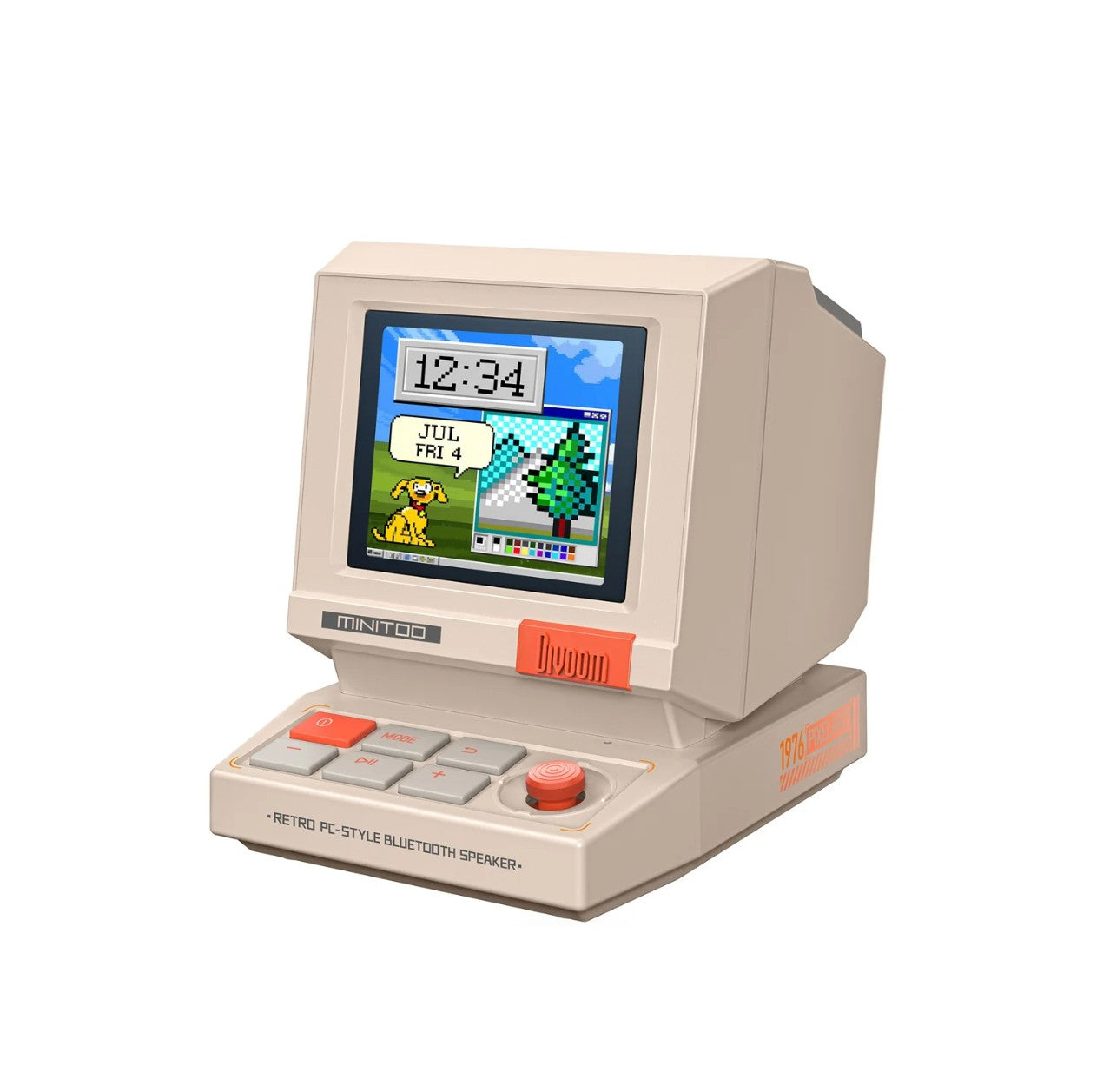 Divoom MiniToo Pakistan Retro Bluetooth Speaker with Pixel Display for your Desktop