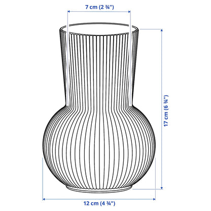 IKEA PÅDRAG Vase – Clear Glass, 17 cm
