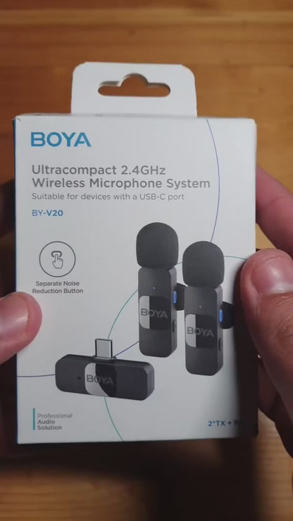 BY-V20 Ultracompact 2.4GHz Wireless Microphone System