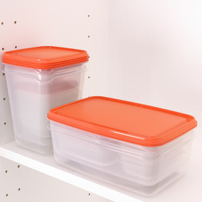 IKEA PRUTA Food Container Set – Transparent/Orange (Set of 17)