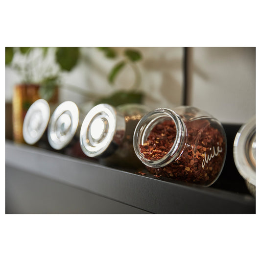 IKEA RAJTAN Spice Jar – Glass/Aluminium-Colour (4 Pack)